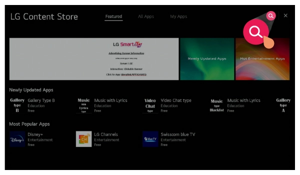 Search for your desired app